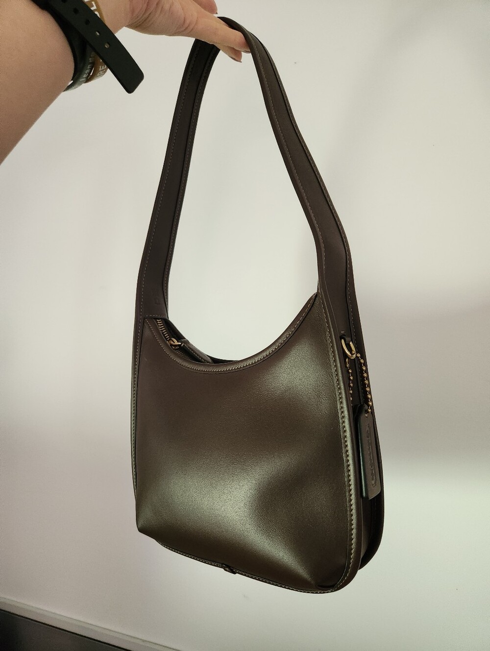 Coach Dark Brown Leather Shoulder Bag